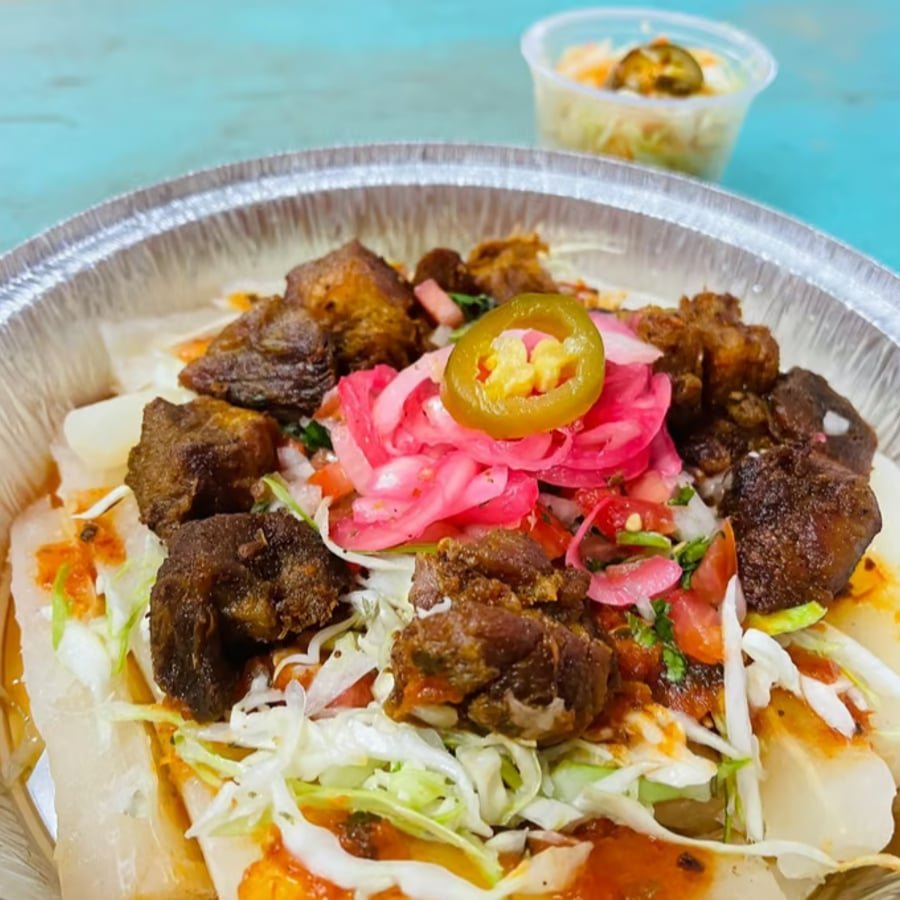 Yuca con chicharrón